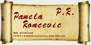 Pamela Rončević vizit kartica